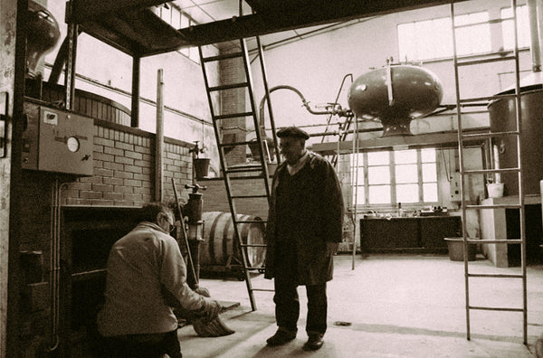 _<h2>The late Pierre Ferrand in the distillery</h2><p>You can FEEL the skill of a master when you visit a great distillery, the atmospheric accumulation over time of constant close attention to every detail.</p>