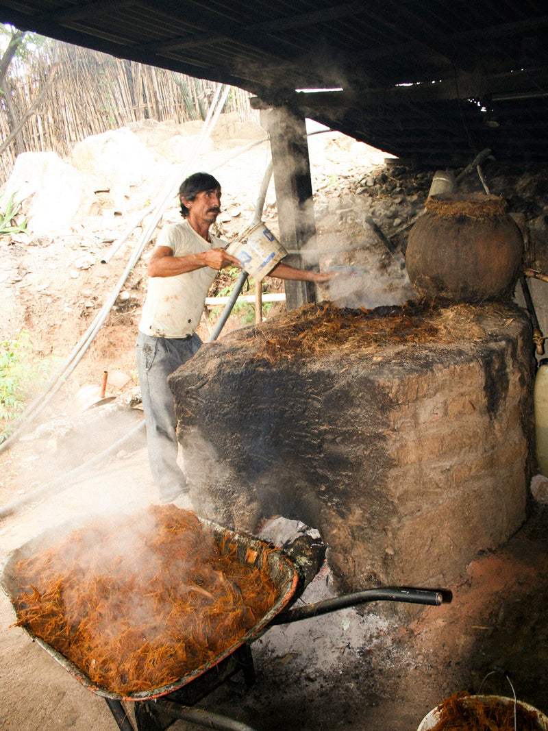 _<h2>Método Antiguo</h2><p>Método Antiguo honors the “old way” of producing mezcal that only stopped about 10 years ago due to regulatory constraints. In this method, the tails from the first distillation are used to “bring down” (dilute the alcoholic content of) the body of the second distillation. This method adds complexity and various fruity and vegetal notes to the final product.</p>